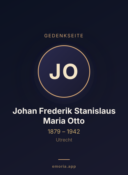 Gedenkportrait von Johan Frederik Stanislaus Maria Otto