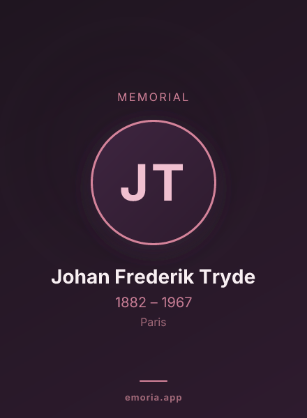 Memorial portrait of Johan Frederik Tryde