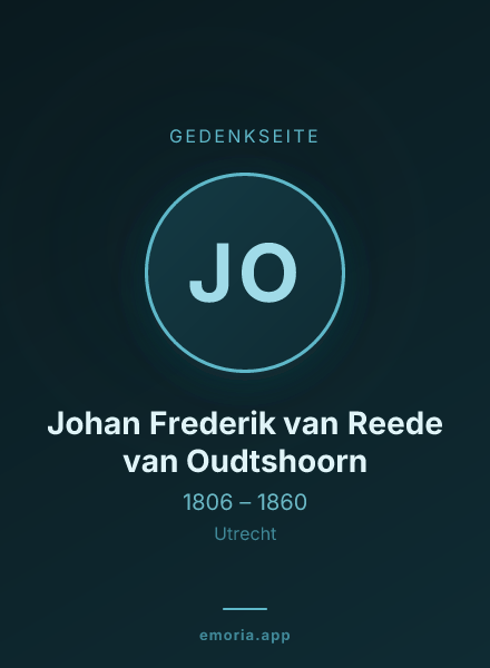 Gedenkportrait von Johan Frederik van Reede van Oudtshoorn