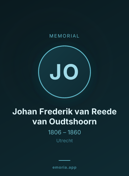 Memorial portrait of Johan Frederik van Reede van Oudtshoorn