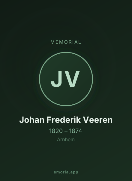 Memorial portrait of Johan Frederik Veeren