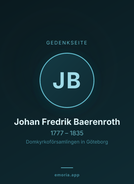 Gedenkportrait von Johan Fredrik Baerenroth