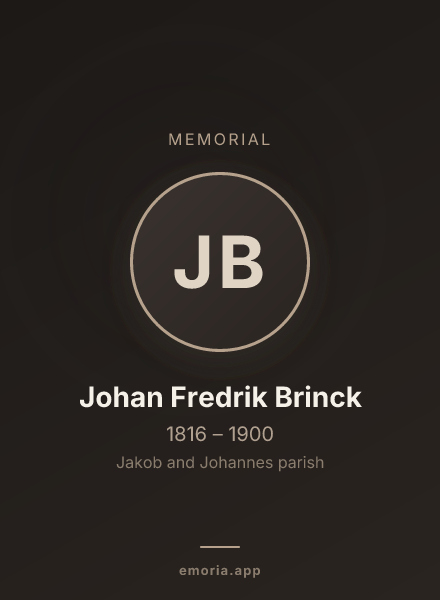 Memorial portrait of Johan Fredrik Brinck