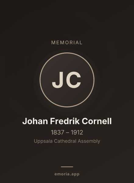 Memorial portrait of Johan Fredrik Cornell