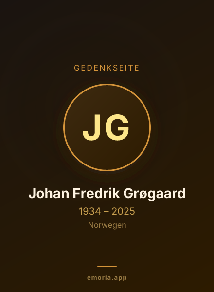Gedenkportrait von Johan Fredrik Grøgaard