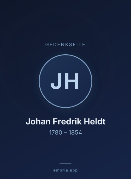 Gedenkportrait von Johan Fredrik Heldt