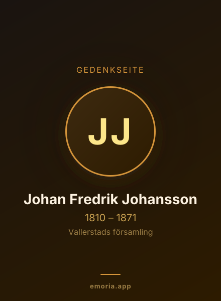 Gedenkportrait von Johan Fredrik Johansson
