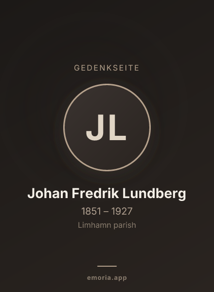 Gedenkportrait von Johan Fredrik Lundberg