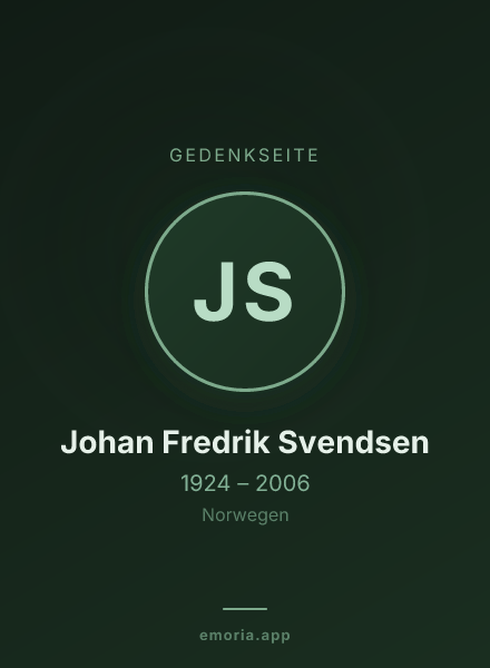 Gedenkportrait von Johan Fredrik Svendsen