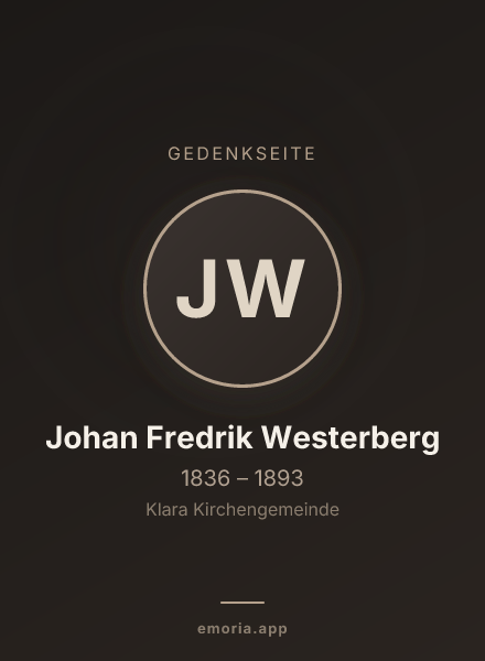 Gedenkportrait von Johan Fredrik Westerberg