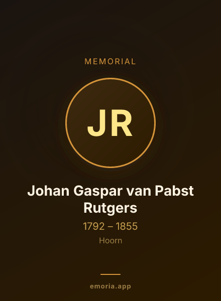 Memorial portrait of Johan Gaspar van Pabst Rutgers