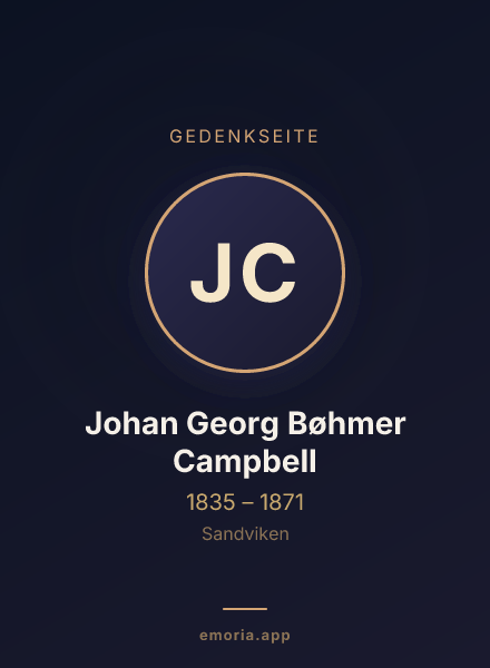 Gedenkportrait von Johan Georg Bøhmer Campbell
