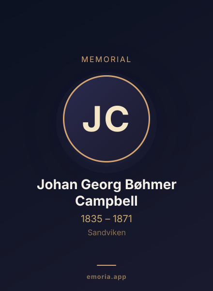Memorial portrait of Johan Georg Bøhmer Campbell