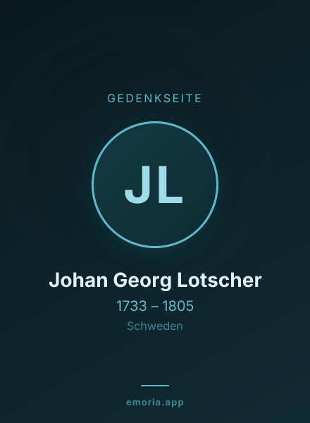 Gedenkportrait von Johan Georg Lotscher
