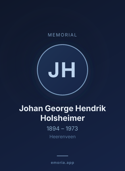 Memorial portrait of Johan George Hendrik Holsheimer