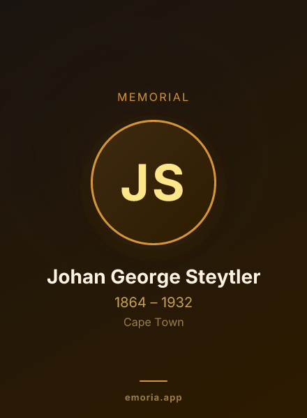 Memorial portrait of Johan George Steytler