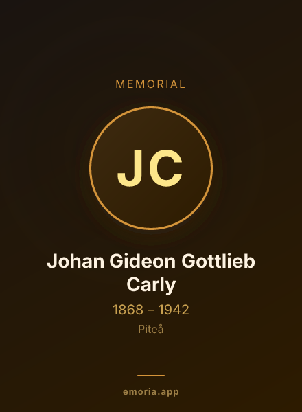 Memorial portrait of Johan Gideon Gottlieb Carly
