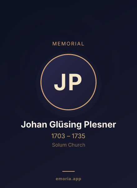 Memorial portrait of Johan Glüsing Plesner