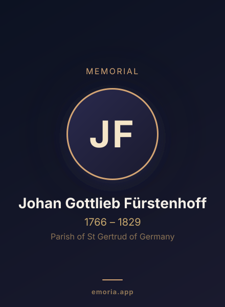 Memorial portrait of Johan Gottlieb Fürstenhoff