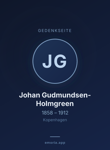 Gedenkportrait von Johan Gudmundsen-Holmgreen