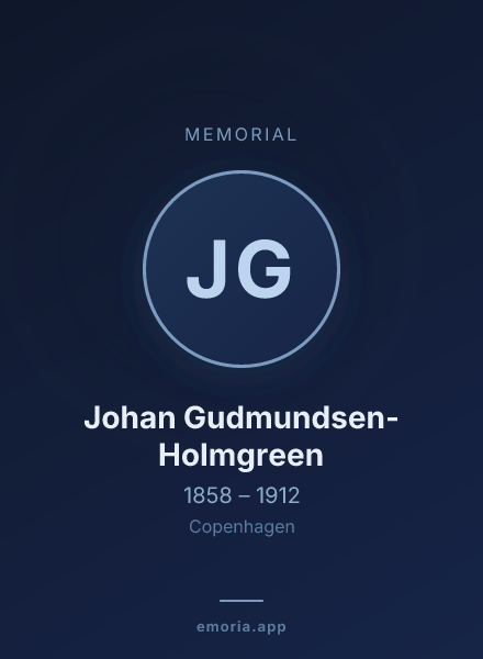 Memorial portrait of Johan Gudmundsen-Holmgreen