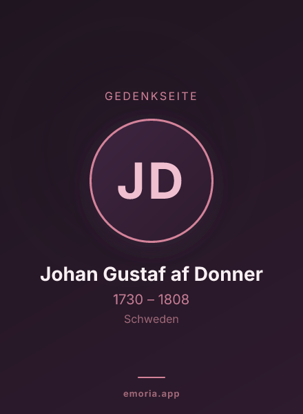 Gedenkportrait von Johan Gustaf af Donner