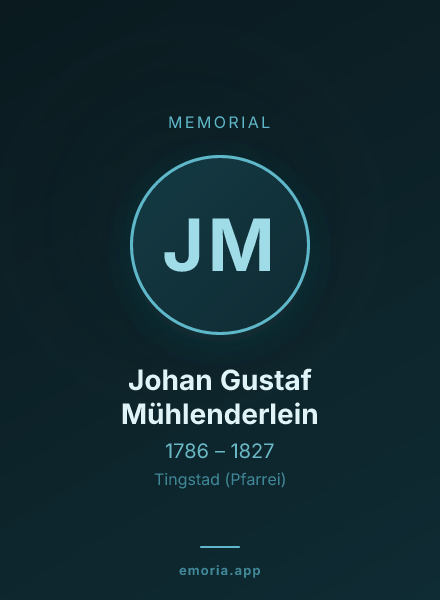Memorial portrait of Johan Gustaf Mühlenderlein