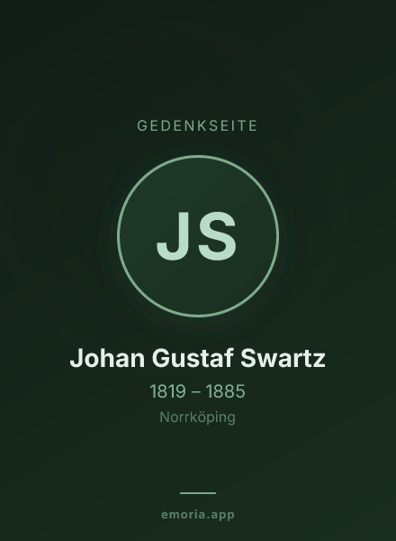 Gedenkportrait von Johan Gustaf Swartz