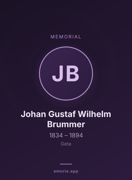 Memorial portrait of Johan Gustaf Wilhelm Brummer