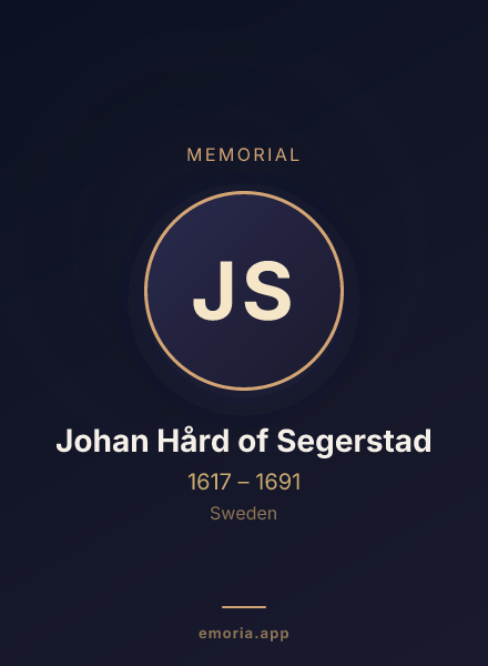 Memorial portrait of Johan Hård of Segerstad