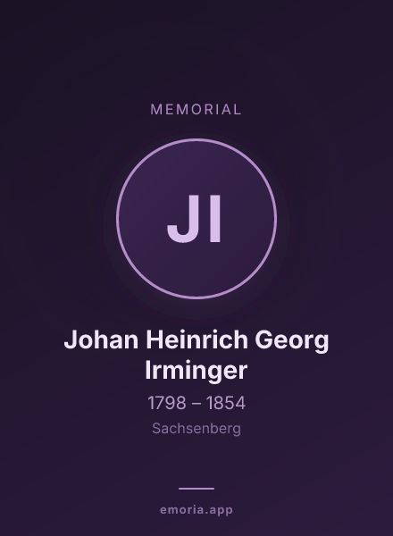 Memorial portrait of Johan Heinrich Georg Irminger