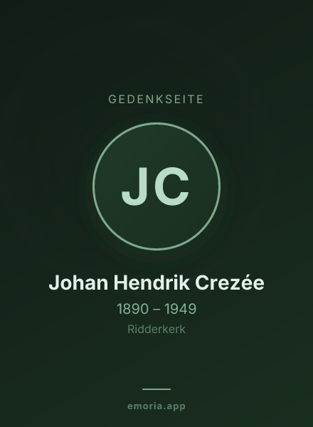 Gedenkportrait von Johan Hendrik Crezée