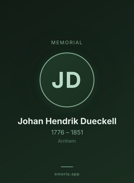 Memorial portrait of Johan Hendrik Dueckell