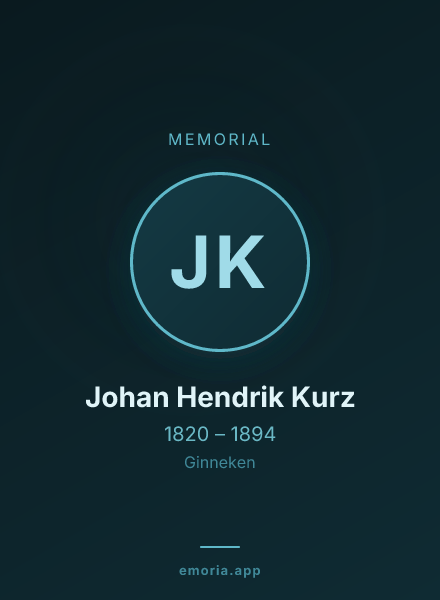 Memorial portrait of Johan Hendrik Kurz