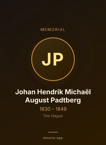 Memorial portrait of Johan Hendrik Michaël August Padtberg