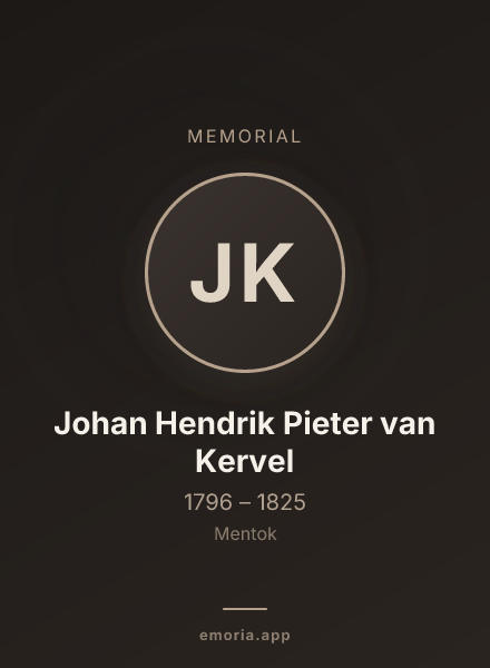 Memorial portrait of Johan Hendrik Pieter van Kervel
