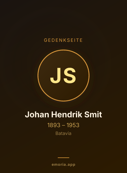 Gedenkportrait von Johan Hendrik Smit
