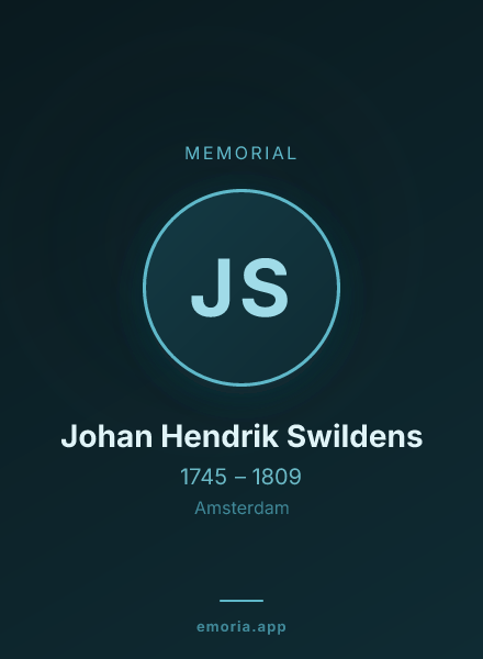 Memorial portrait of Johan Hendrik Swildens