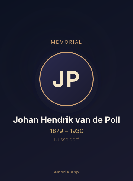 Memorial portrait of Johan Hendrik van de Poll