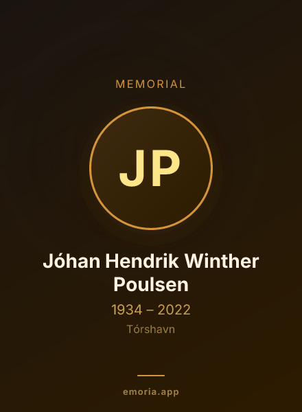 Memorial portrait of Jóhan Hendrik Winther Poulsen