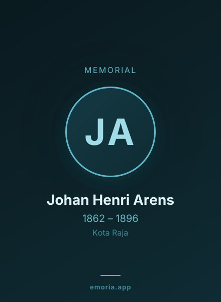 Memorial portrait of Johan Henri Arens