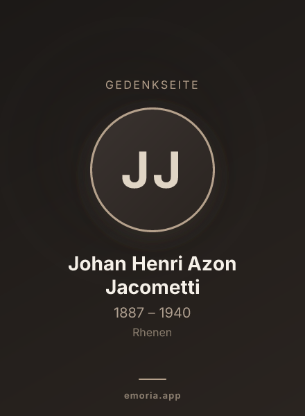 Gedenkportrait von Johan Henri Azon Jacometti