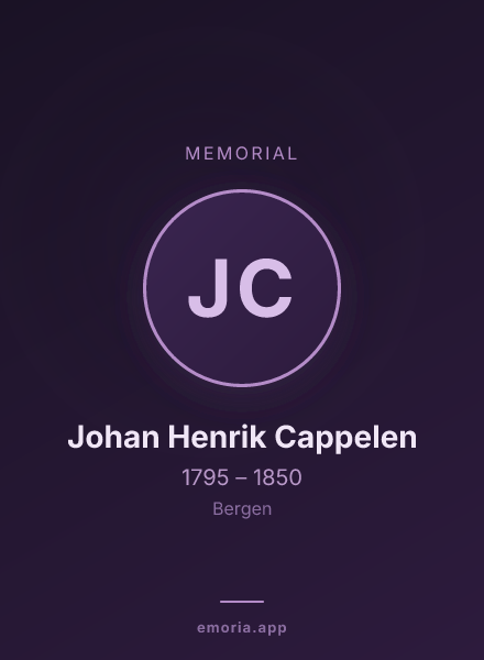Memorial portrait of Johan Henrik Cappelen
