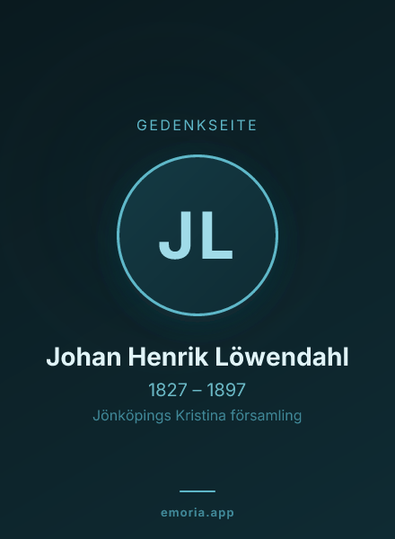 Gedenkportrait von Johan Henrik Löwendahl