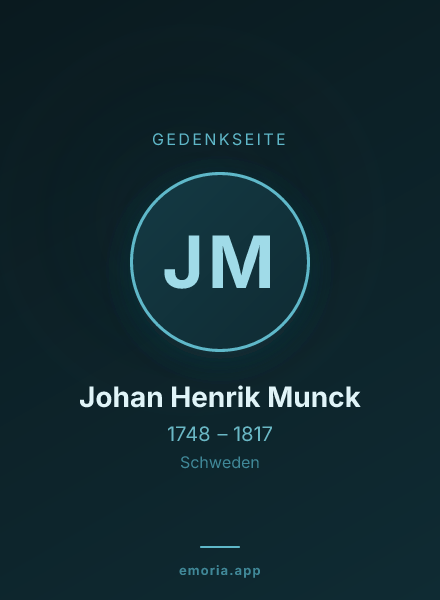 Gedenkportrait von Johan Henrik Munck