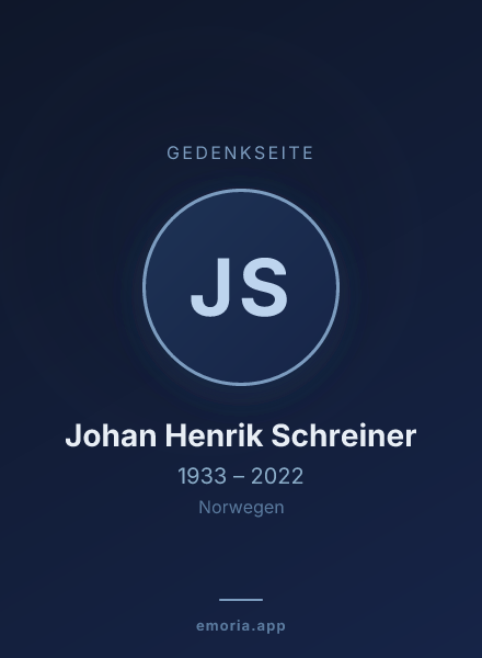 Gedenkportrait von Johan Henrik Schreiner