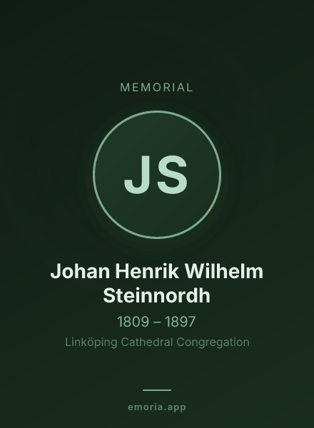 Memorial portrait of Johan Henrik Wilhelm Steinnordh