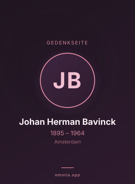Gedenkportrait von Johan Herman Bavinck