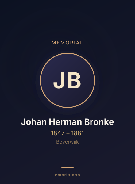 Memorial portrait of Johan Herman Bronke