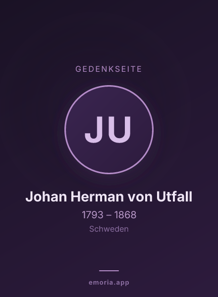 Gedenkportrait von Johan Herman von Utfall